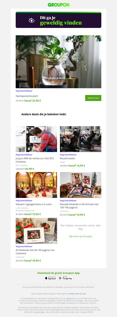 Zeg ja tegen deze deal! Hij is nog steeds beschikbaar!