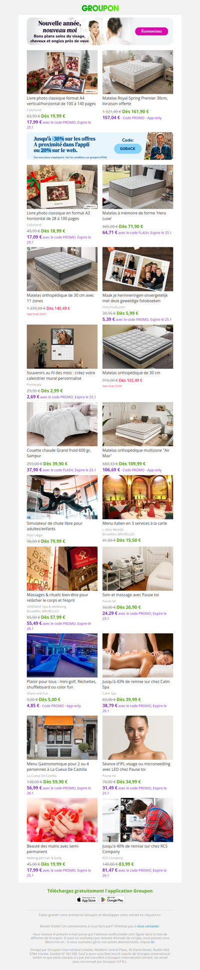 Livre photo classique format A4 vertical/horizontal de 100 à 140 pages