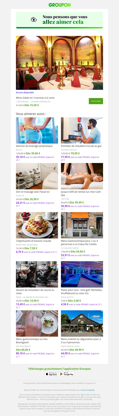 On est plutôt sûrs que tu vas adorer cette offre !