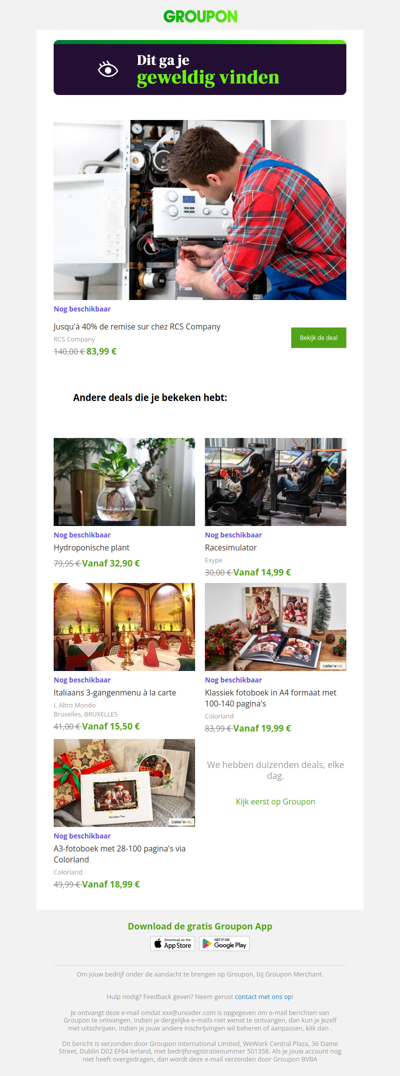 We zijn er vrij zeker van dat je deze deal geweldig zult vinden!