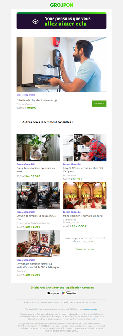 L'offre que tu as vue est toujours dispo !