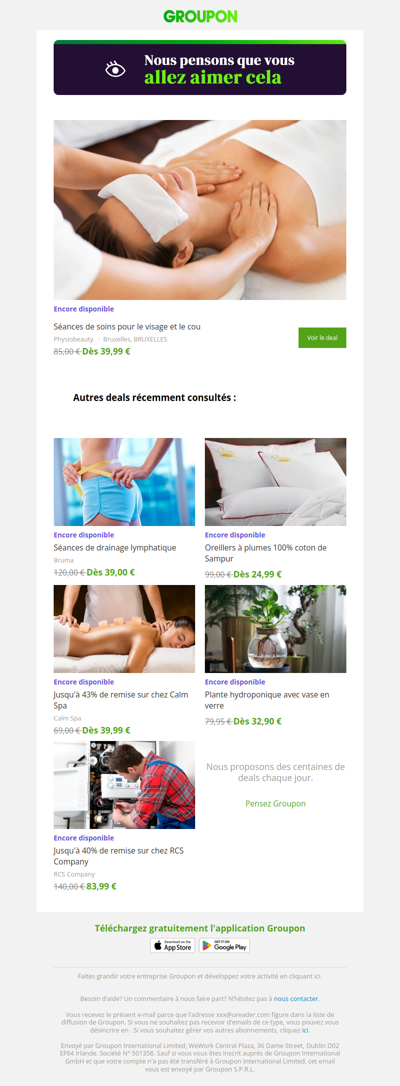 L'offre que tu as vue est toujours dispo !