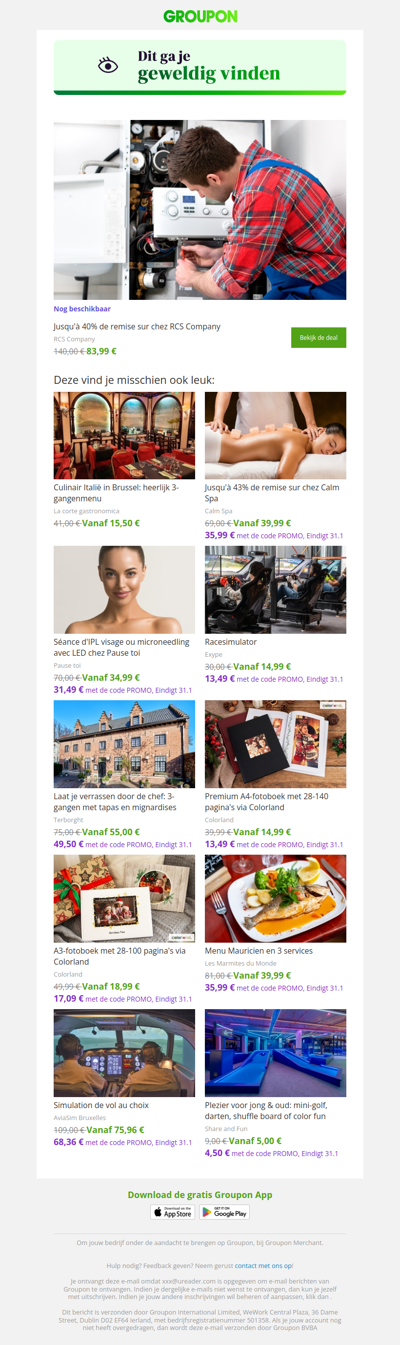 We zijn er vrij zeker van dat je deze deal geweldig zult vinden!