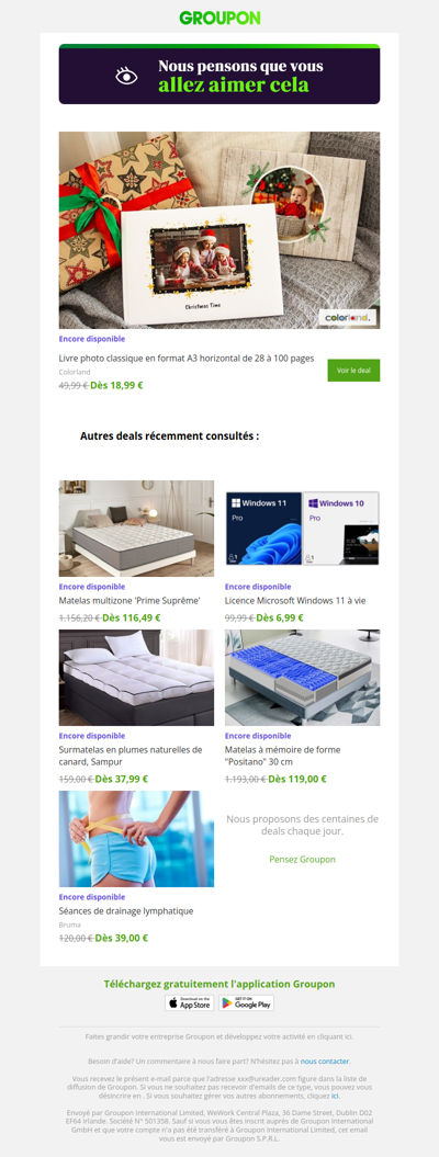 L'offre que tu as vue est toujours dispo !