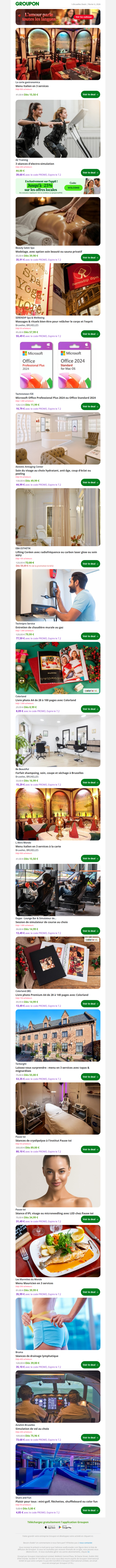 Menu Italien en 3 services