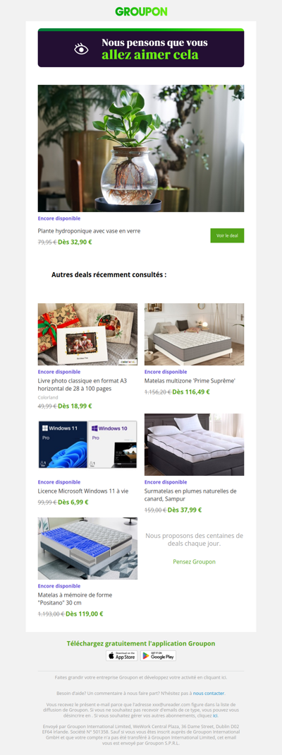 L'offre que tu as vue est toujours dispo !