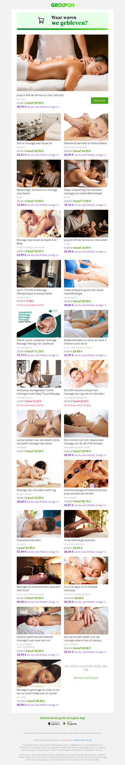 Denk je aan massage? Mis deze niet!