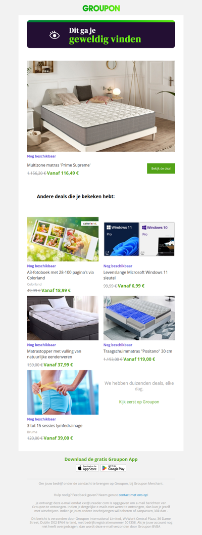 Zeg ja tegen deze deal! Hij is nog steeds beschikbaar!