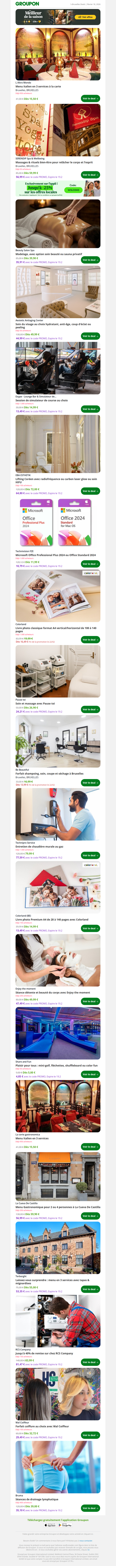 Menu italien en 3 services à la carte