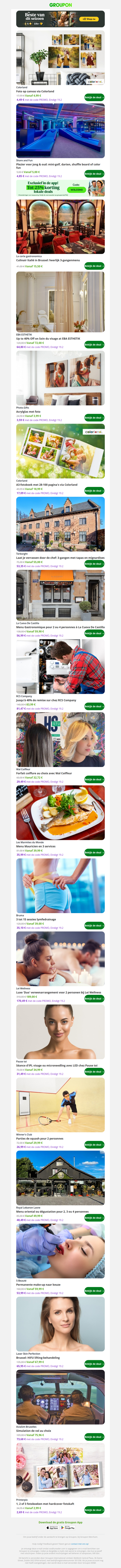 Foto op canvas via Colorland