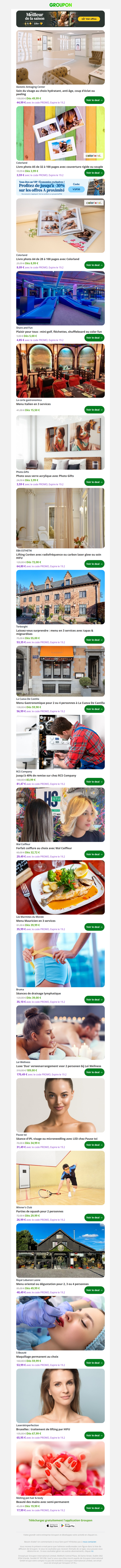 Soin du visage au choix hydratant, anti-âge, coup d'éclat ou peeling