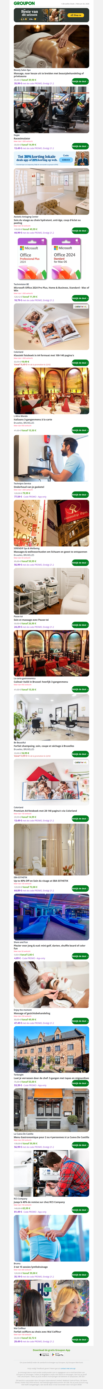 Massage, naar keuze uit te breiden met beautybehandeling of privésauna