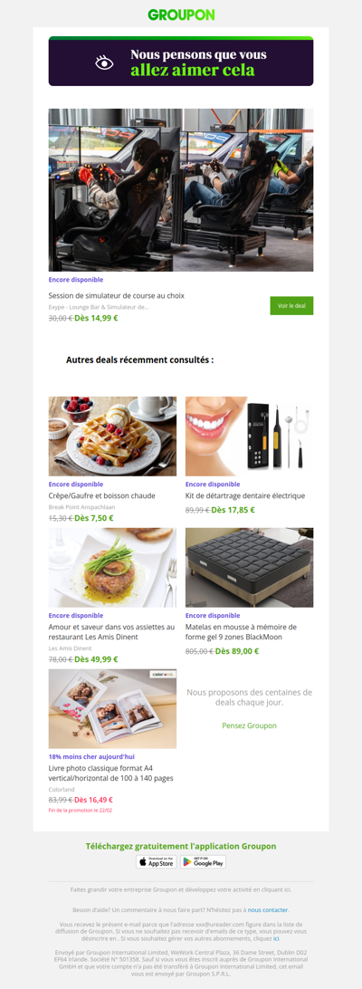 On est plutôt sûrs que tu vas adorer cette offre !