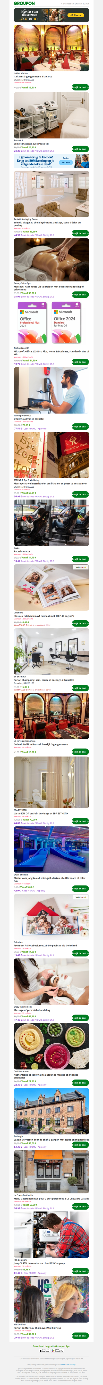 Italiaans 3-gangenmenu à la carte