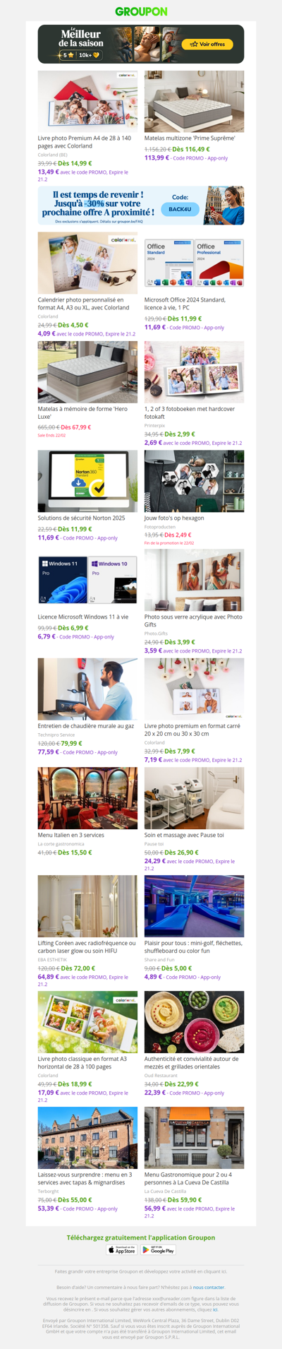 Livre photo Premium A4 de 28 à 140 pages avec Colorland