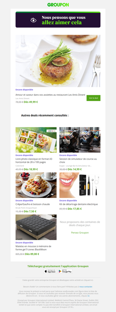 L'offre que tu as vue est toujours dispo !