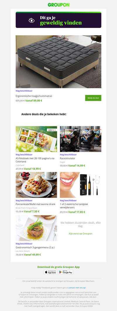 Zeg ja tegen deze deal! Hij is nog steeds beschikbaar!