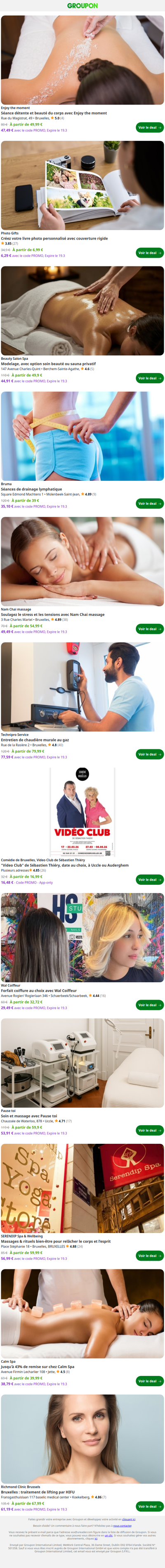 Tendances près de chez vous : Massage au choix d'1h option soin du visage et gommage du dos avec Enjoy the moment (jusqu'à 59% de réduction)