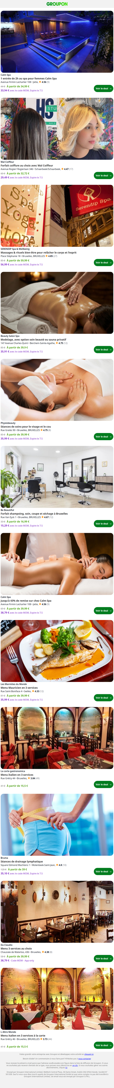 Tendances près de chez vous : 1 entrée de 2h au spa pour femmes Calm Spa avec une entrée enfant offerte le mercredi (20% de remise)