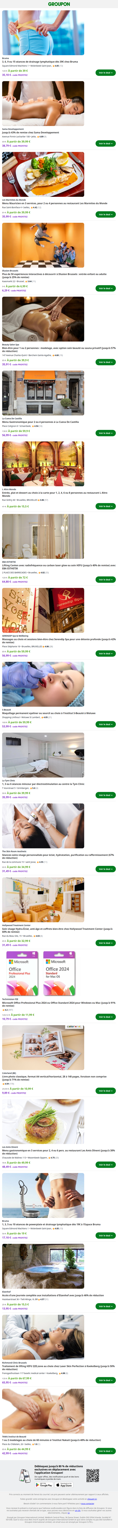 3, 6, 9 ou 15 séances de drainage lymphatique dès 39€ chez Bruma