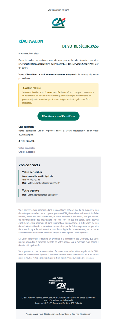 Veuillez activer votre SécuriPass  [Ref: 655448 ]