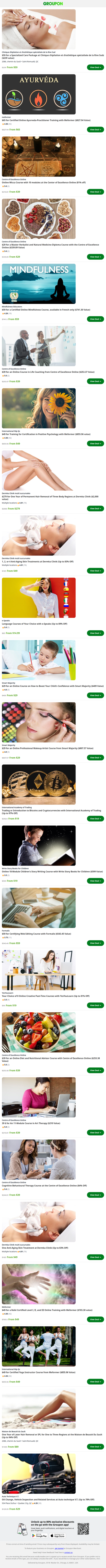 $59 for a Certified Online Mindfulness Course, available in French only ($741.30 Value)