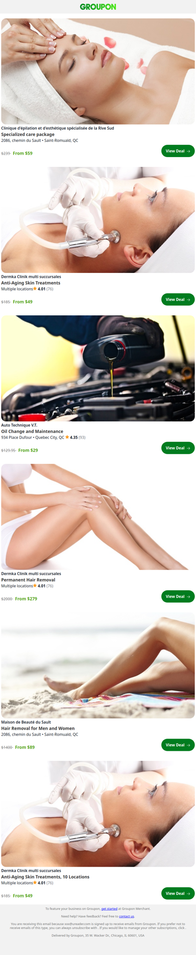 Trending Near You: $279 for One Year of Permanent Hair Removal of Three Body Regions at Dermka Clinik ($2,000 value)