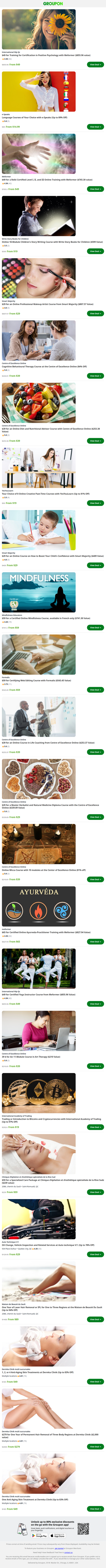 $49 for Training for Certification in Positive Psychology with Meformer ($855.96 value)