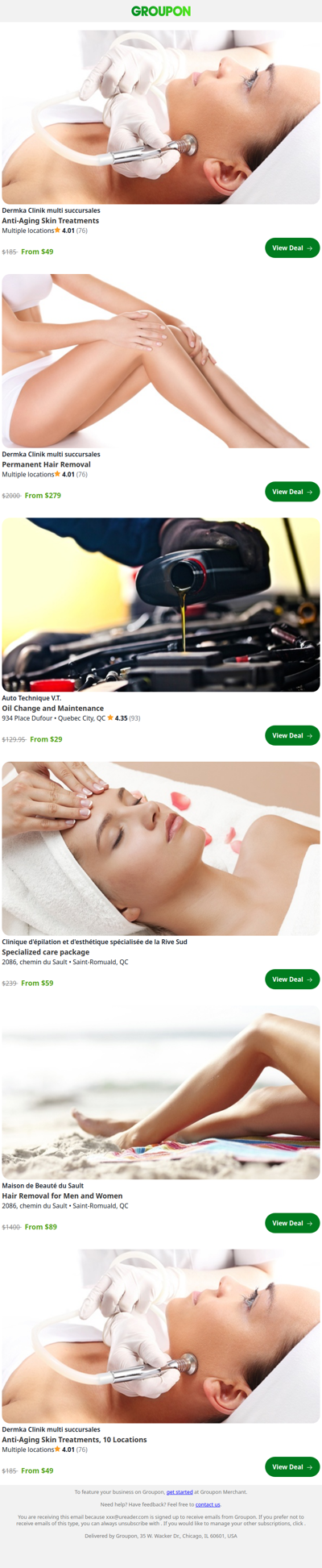 Trending Near You: $279 for One Year of Permanent Hair Removal of Three Body Regions at Dermka Clinik ($2,000 value)
