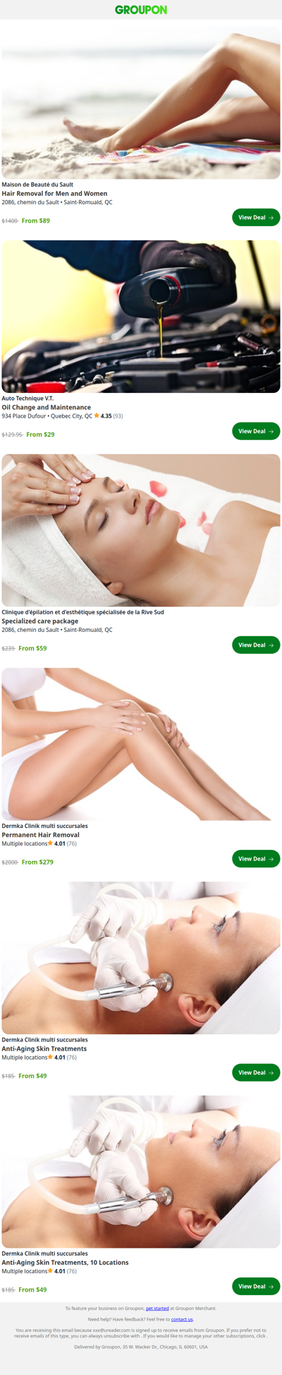 Trending Near You: $279 for One Year of Permanent Hair Removal of Three Body Regions at Dermka Clinik ($2,000 value)
