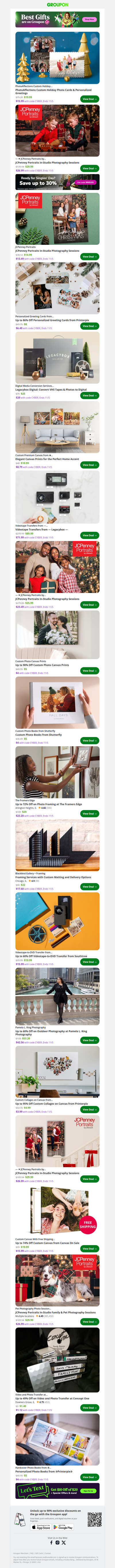 Save up to 30% on Photo Books, Sessions, Cards & more! Code: CYBER