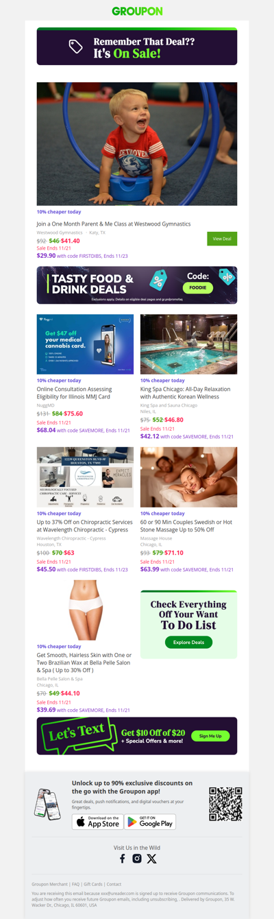 It’s here! Price drop on the deal you viewed