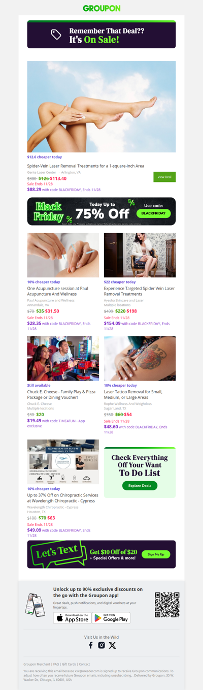 Big savings alert! The deal you viewed just got cheaper!