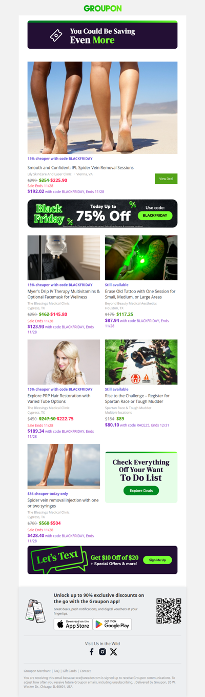 Here's a promo code for the deal you viewed