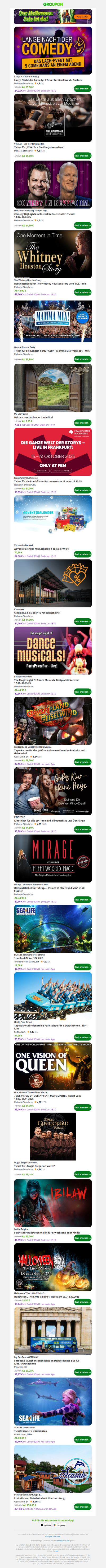 Live-Abenteuer pur; Stürze dich in Rabatte auf unvergessliche Erlebnisse!