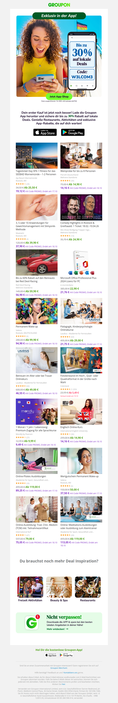 Sichere dir bis 30% auf deinen 1. In-App-Kauf!