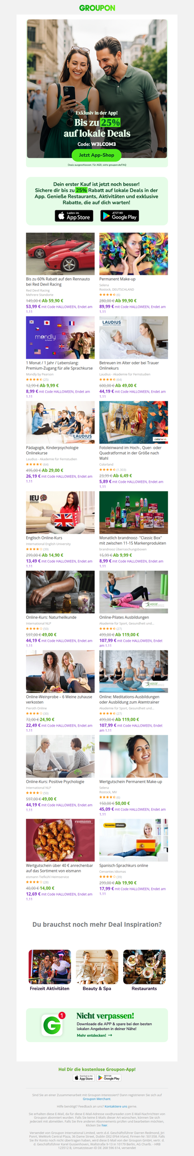 Sichere dir bis 25% auf deinen 1. In-App-Kauf!