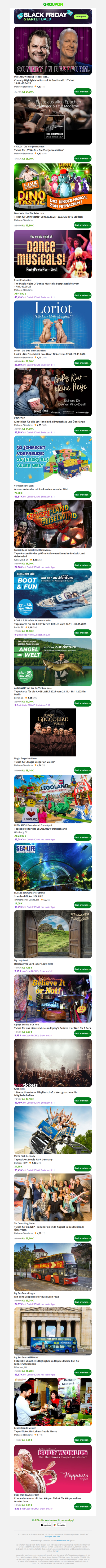 Live-Abenteuer pur; Stürze dich in Rabatte auf unvergessliche Erlebnisse!