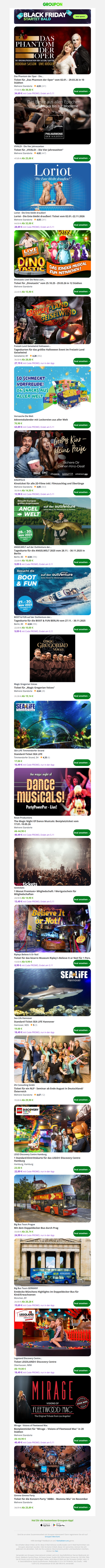 Live-Abenteuer pur; Stürze dich in Rabatte auf unvergessliche Erlebnisse!
