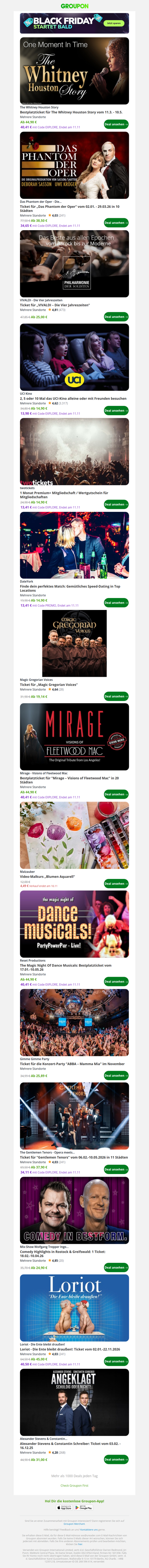 Schnapp dir heiße Deals für abendliche Unterhaltung!