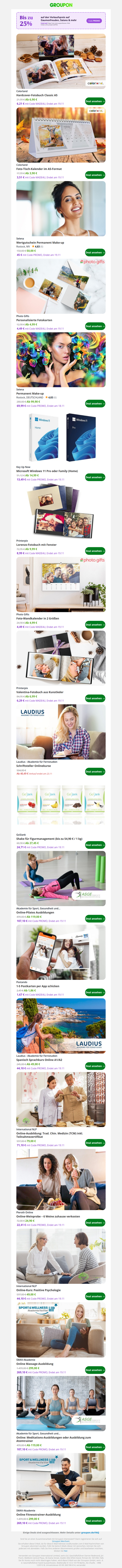 Heute bis zu 25 % sparen!