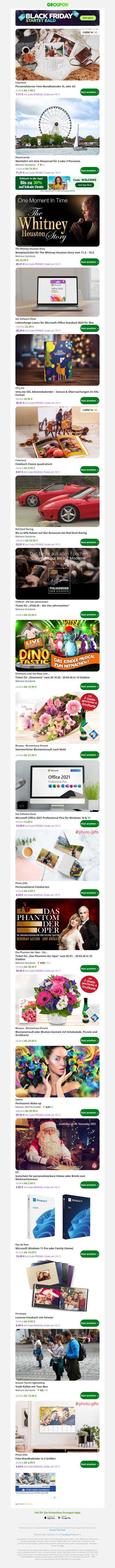 Personalisierter Foto-Wandkalender XL oder A3