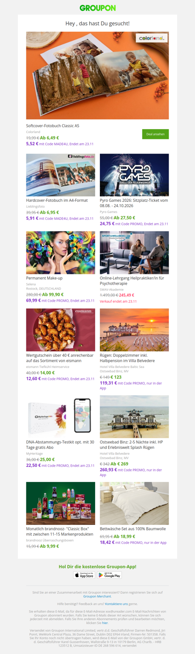 Kunden, die diesen Deal gewählt haben, haben diese Angebote gekauft