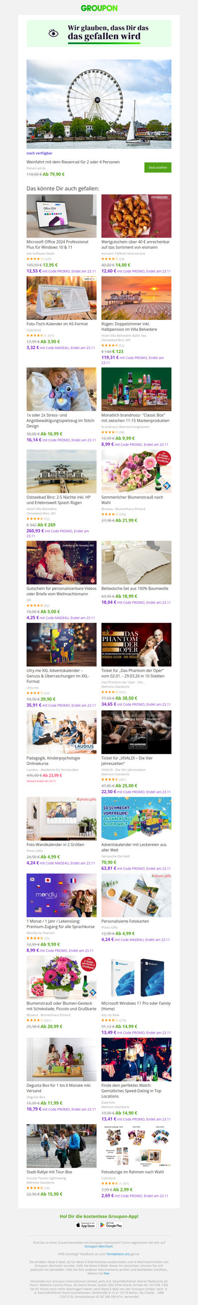 Du hast noch Zeit zu kaufen!