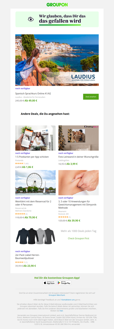 Du hast noch Zeit zu kaufen!