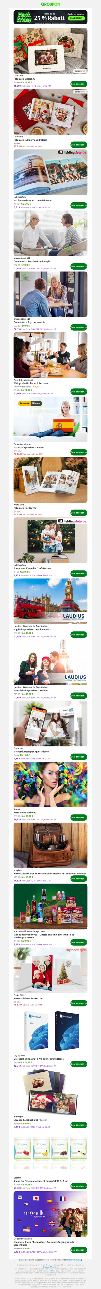 Beeil Dich für bis zu 25% EXTRA: Fotobuch Classic A3