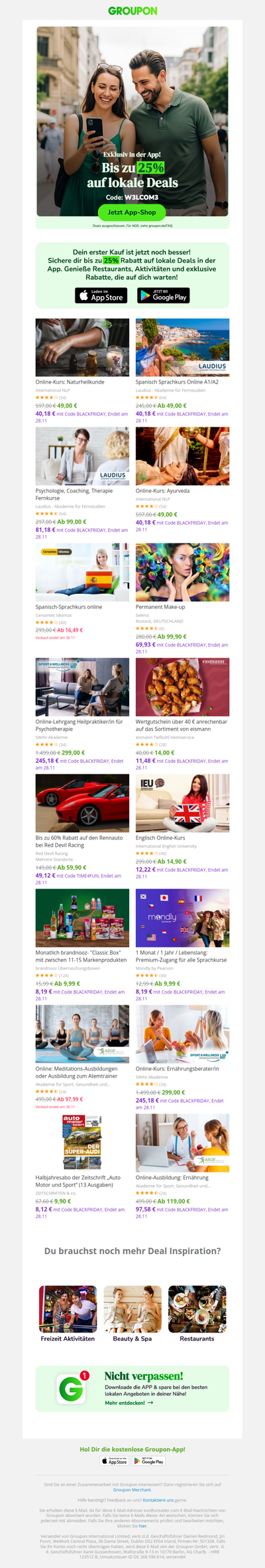 Sichere dir bis 25% auf deinen 1. In-App-Kauf!