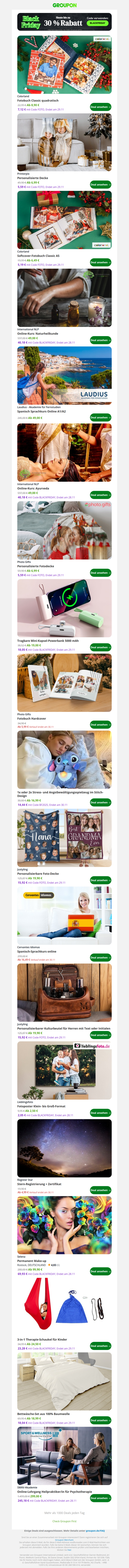 Großer Black Friday SALE bis zu 30% EXTRA: Fotobuch Classic quadratisch