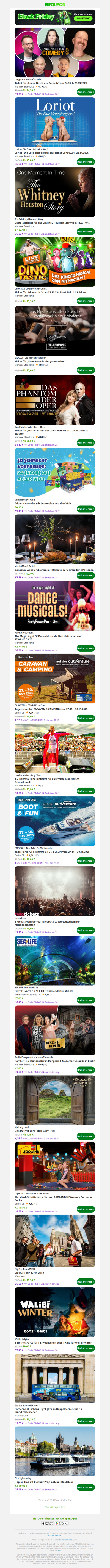 Erlebe das Gefühl der ersten Reihe; Entdecke diese Rabatte auf Tickets & Events!