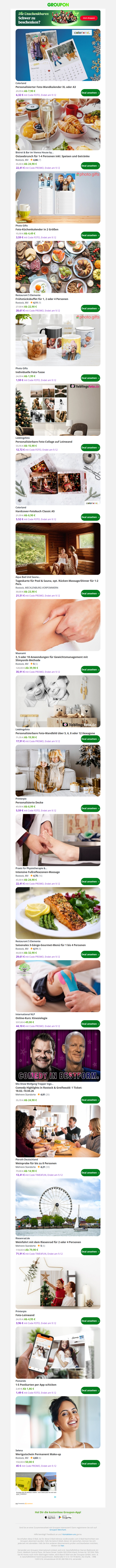 Spare mehr: Personalisierter Foto-Wandkalender XL oder A3